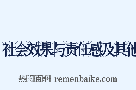 社会效果与责任感及其他是什么意思的图片